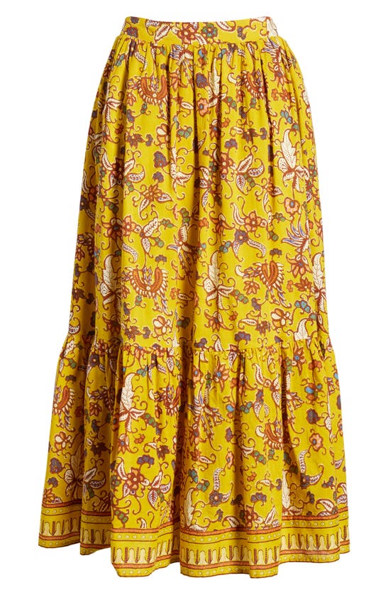 Shop Cleobella Charlene Mixed Print Organic Cotton Voile Maxi Skirt In Evora Print