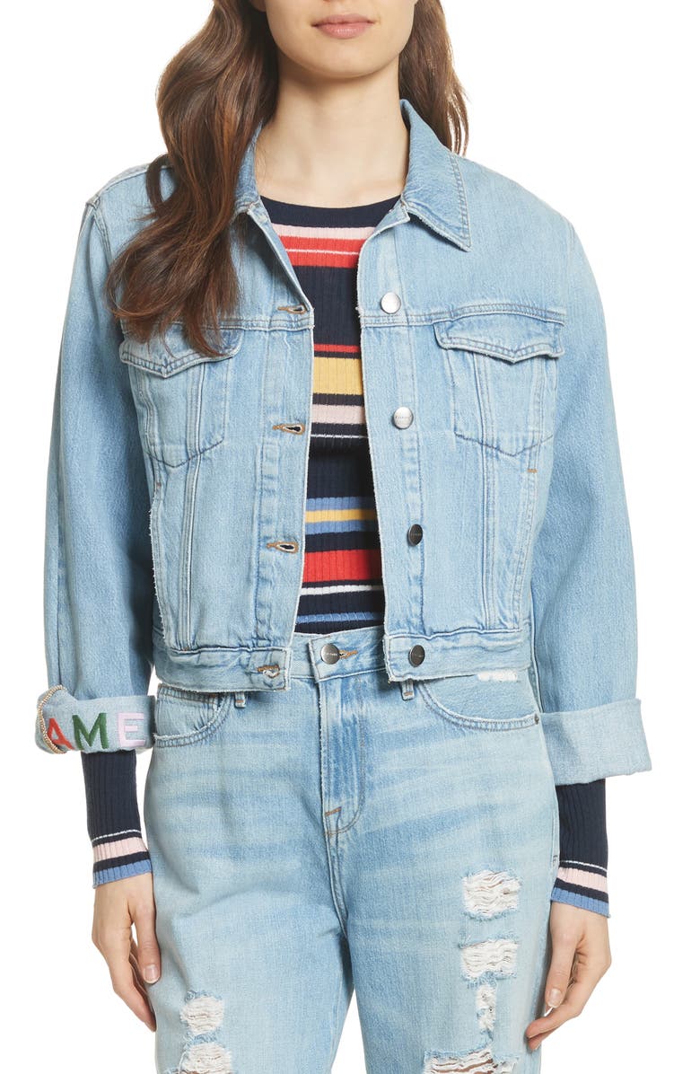 Frame Embroidered Denim Jacket Nordstrom