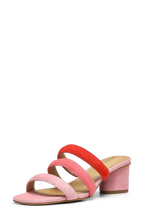 Shop Nydj Giacomo Triple Strap Slide Sandal In Blush Pink