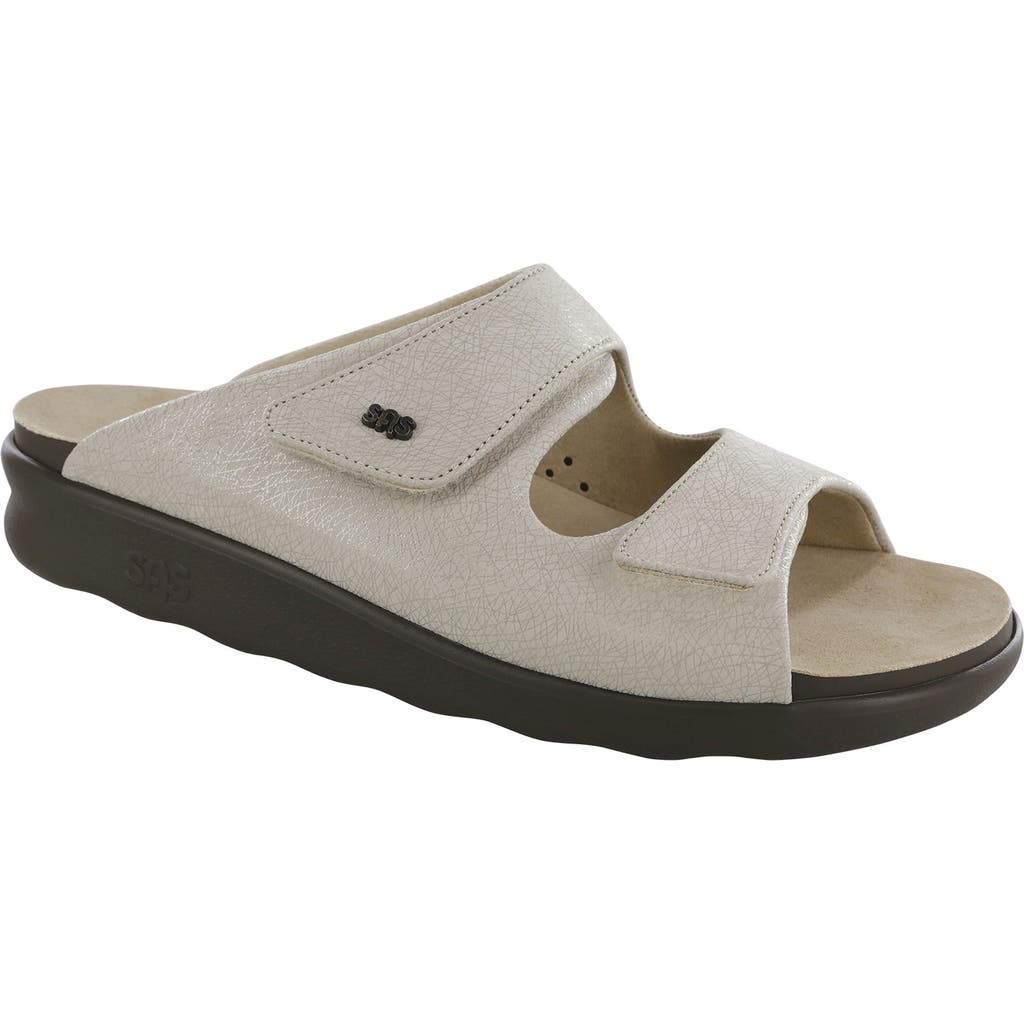 Sas Cozy Slide Sandal In Web Linen