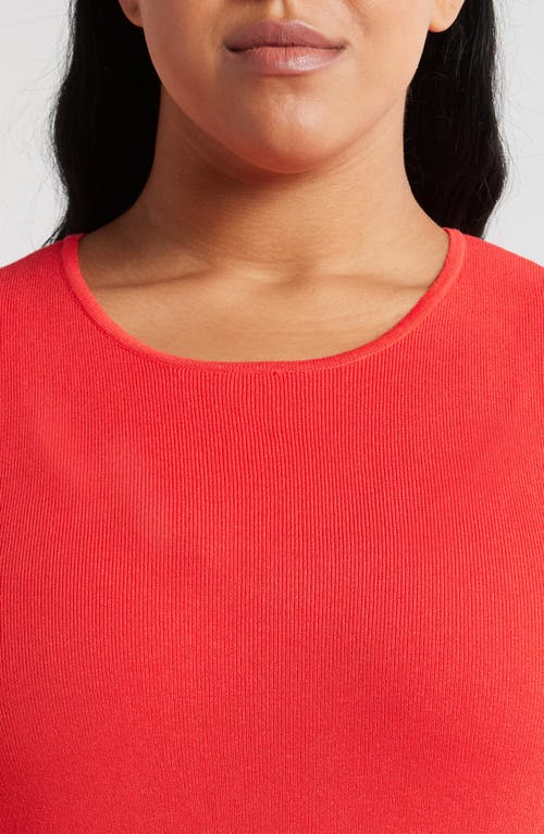 Shop Tahari Asl Short Sleeve Sweater In Grenadine