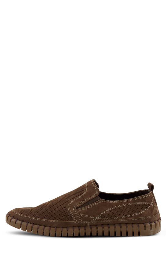 Spring Step Mateo Slip-on Sneaker In Brown Nubuck
