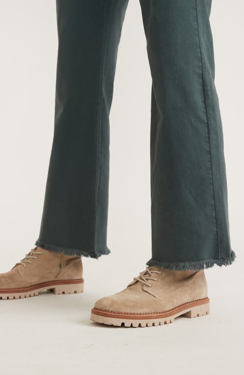 Shop Marine Layer Bridget Raw Edge Pants In Green Gables