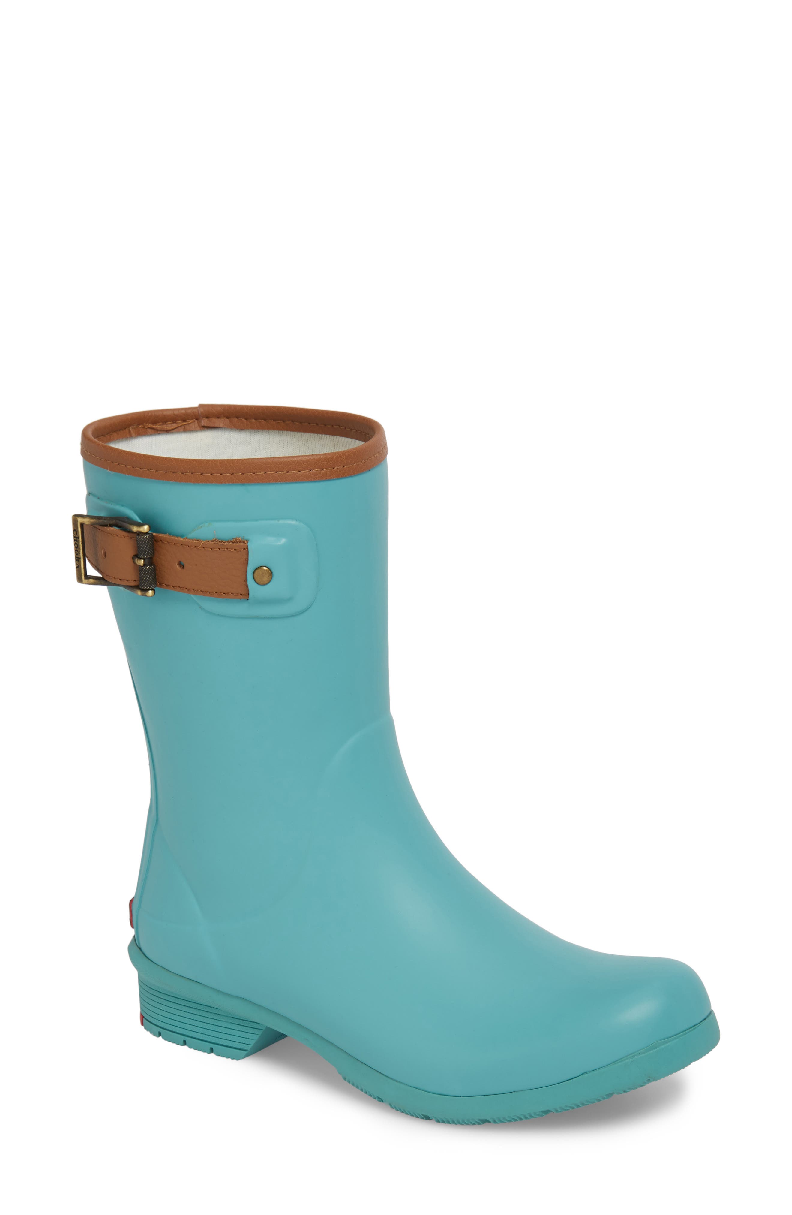 Chooka City Solid Mid Height Waterproof Rain Boot, Blue