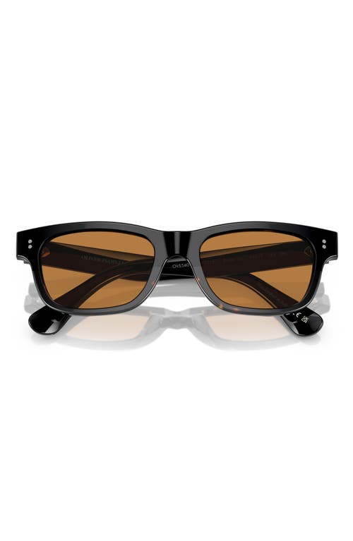 Oliver Peoples Rosson Sun 53mm Square Sunglasses in Matte Black at Nordstrom