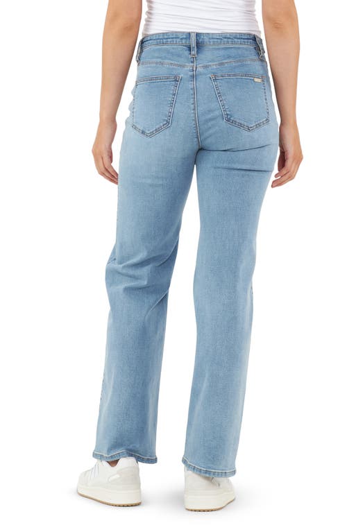 Shop Ripe Maternity Kyle Over The Bump Wide Leg Maternity Jeans In Light Blue