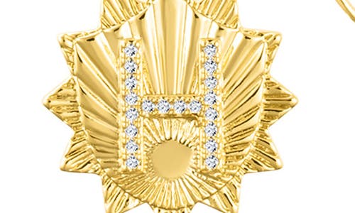 Adornia Initial Cz Pendant Toggle Necklace In Gold-h