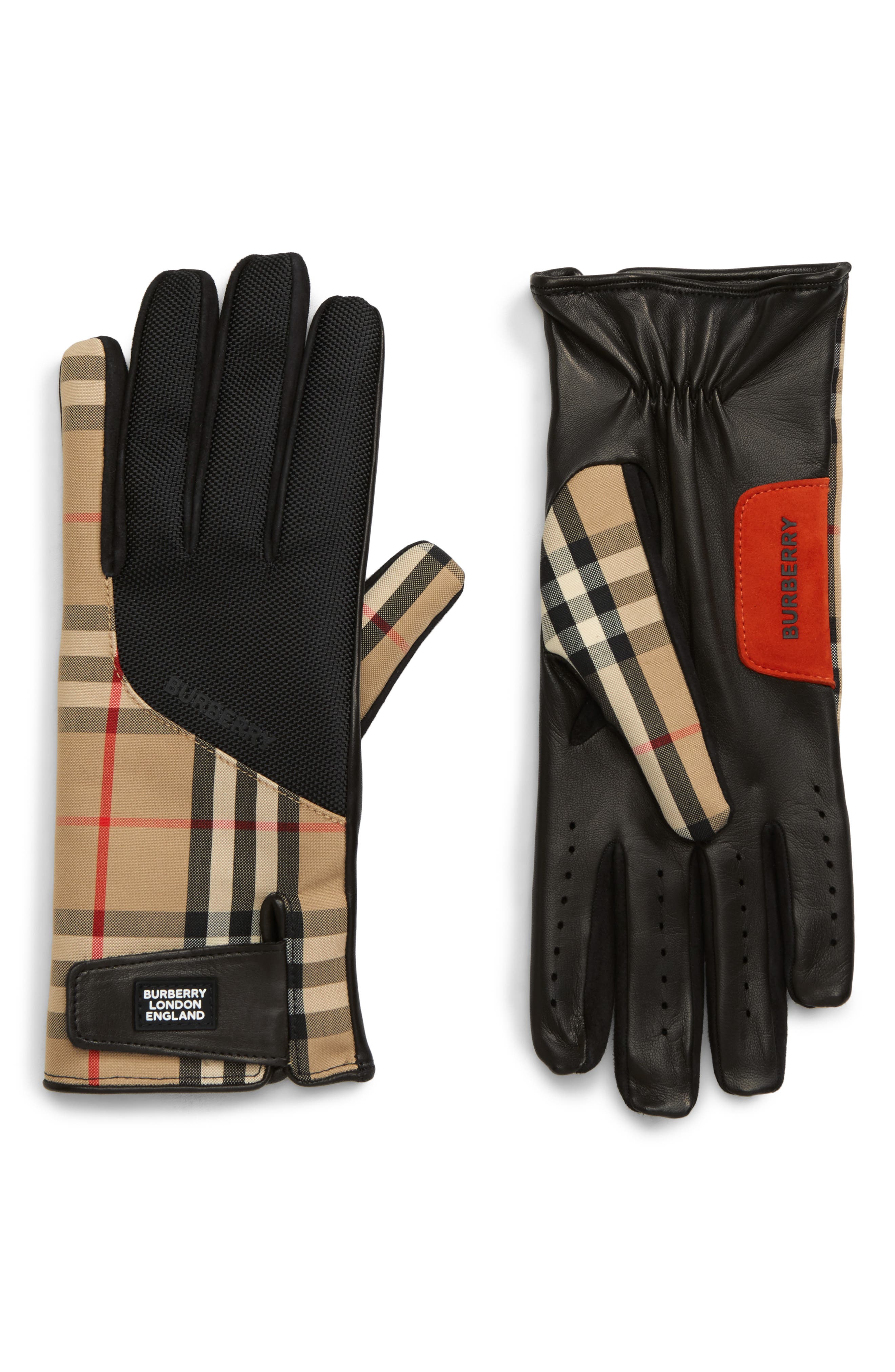 burberry plaid gloves