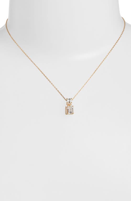 Shop Nordstrom Sterling Silver & Cubic Zirconia Pendant Necklace In 14k Gold Plated