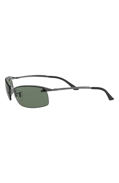 Shop Ray Ban Ray-ban 60mm Polarized Aviator Sunglasses In Gunmetal/green