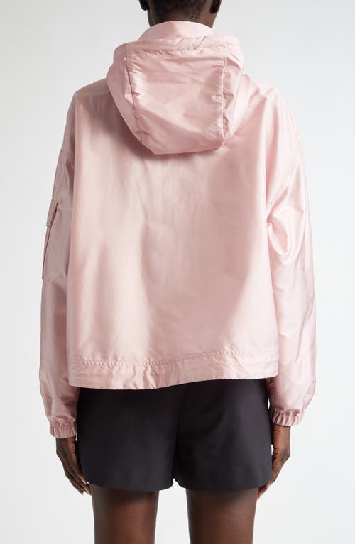 Moncler Cassiopea Hooded Shell Jacket In Pink