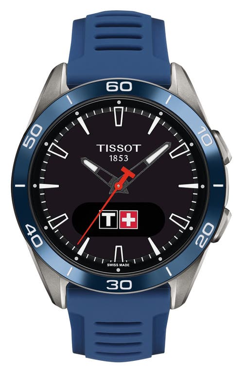 TISSOT TISSOT T-TOUCH CONNECT SPORT SOLAR SMART SILICONE STRAP WATCH, 43.75MM 