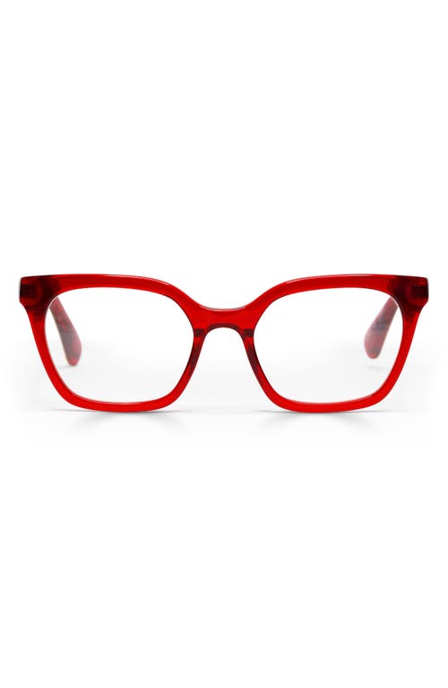 Shop Eyebobs Overlook 51mm Reading Glasses In Red Crystal/clear