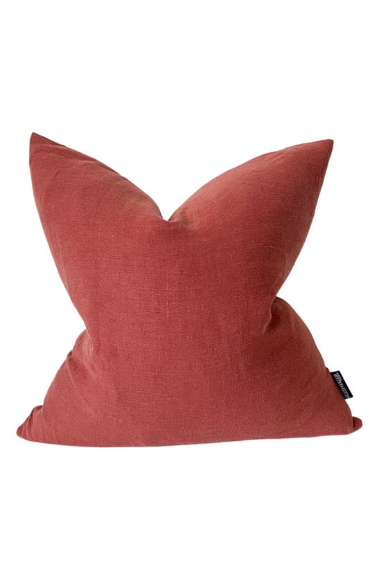 Modish Decor Pillows Linen Pillow Cover In Red Tones