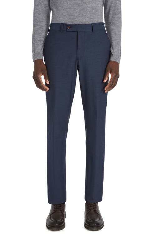 Palmer Stretch Cotton & Wool Pants in Blue