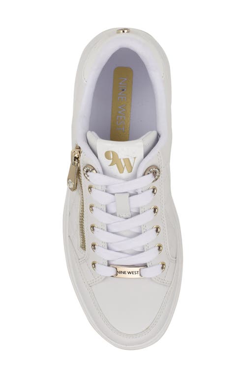 Nine West Dulah Low Top Sneaker In White/white