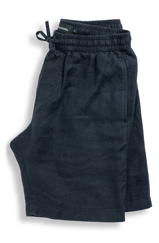 Shop Rodd & Gunn Linen Shorts In Navy