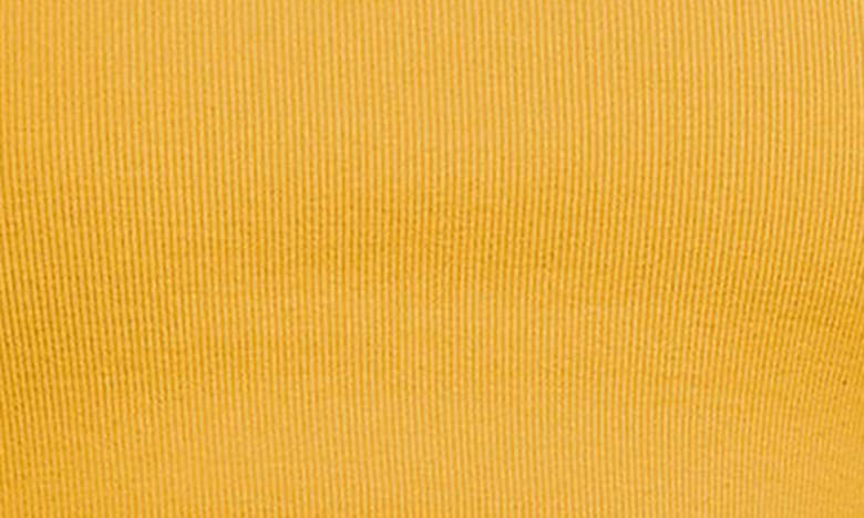 Shop Jordan Crop Cotton Blend Tank Top In Yellow Ochre
