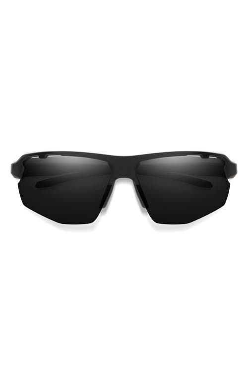 Resolve 70mm Polarized ChromaPop Square Sunglasses in Matte Black /Black