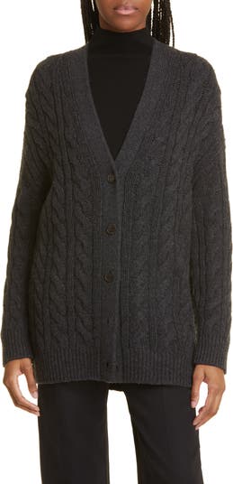 Vince Oversize Wool & Cashmere Cable Cardigan | Nordstrom