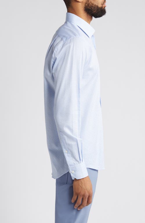 SCOTT BARBER SCOTT BARBER DOBBY MICRO PATTERN BUTTON-UP SHIRT
