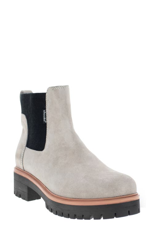 Chooka Kensington Chelsea Boot in Gray Suede