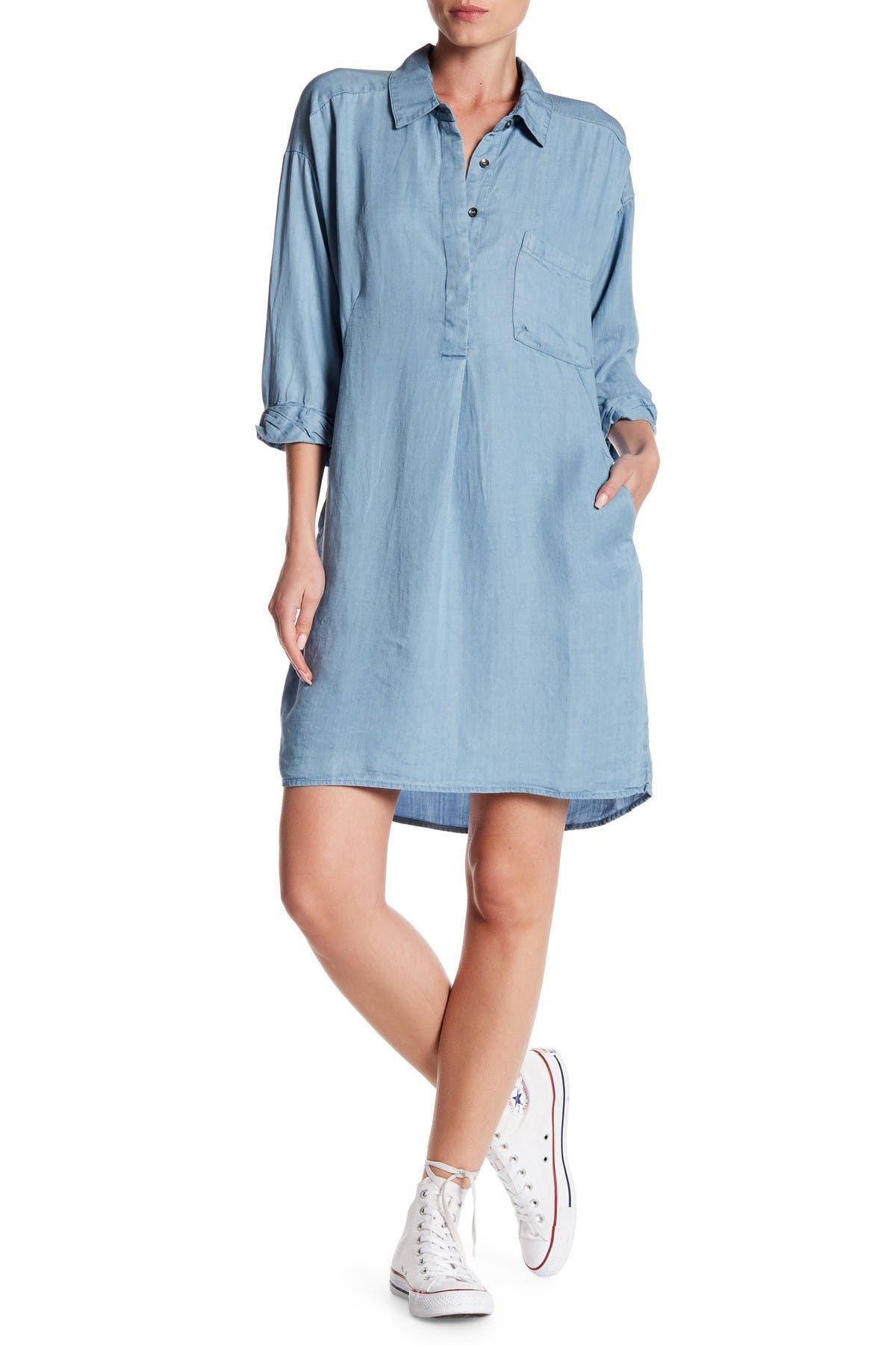 love stitch denim dress