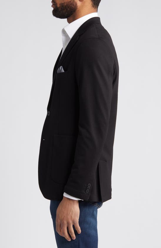 Shop Johnston & Murphy Xcflex Knit Blazer In Black