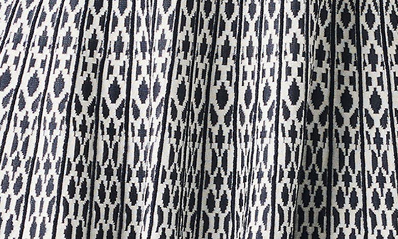 Shop Nic + Zoe Nic+zoe Heritage Jacquard Twirl Sweater Dress In Indigo Multi