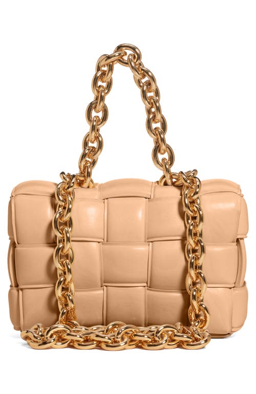 Shop Bottega Veneta The Chain Cassette Bag In Almond/gold