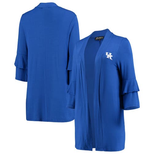 GAMEDAY COUTURE Women's Royal Kentucky Wildcats All Wrapped Up Ruffle Half Sleeve Cardigan