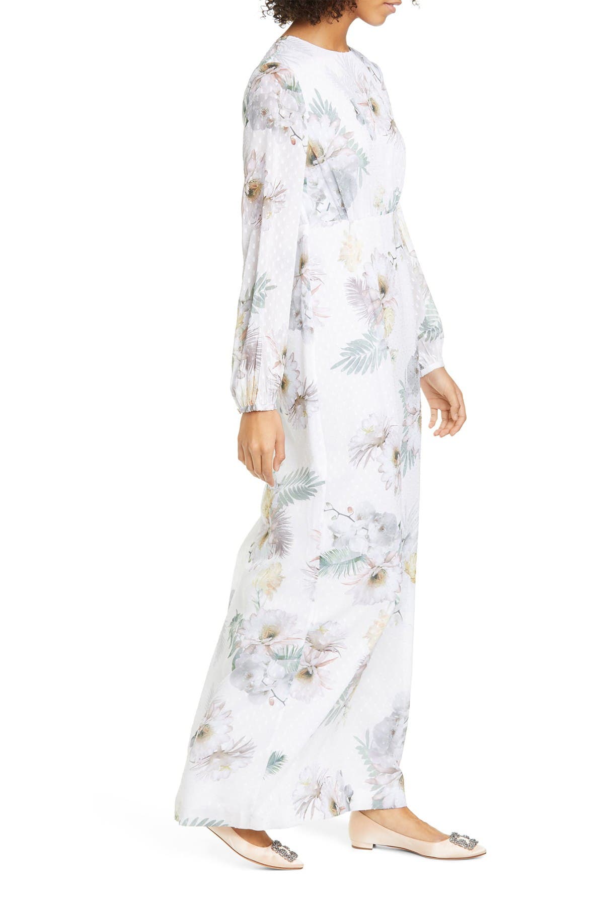 ted baker harriet lace trim maxi dress