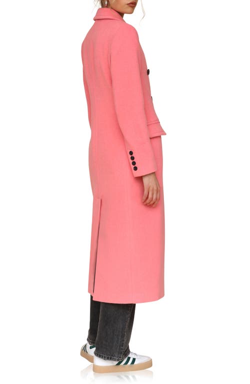 Shop Avec Les Filles Hourglass Double Breasted Coat In Retro Pink