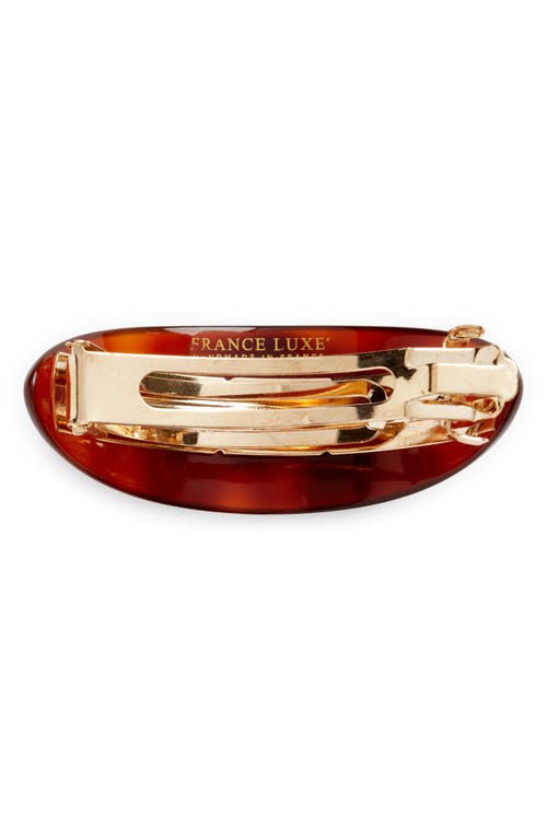 France Luxe Oval Ponytail Barrette In Tortoise