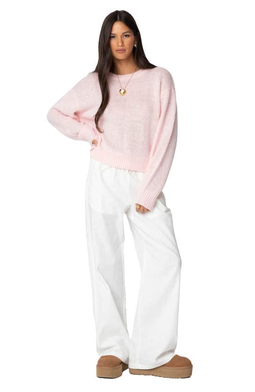 Edikted Kyrah Oversized Knit Sweater In Light-pink