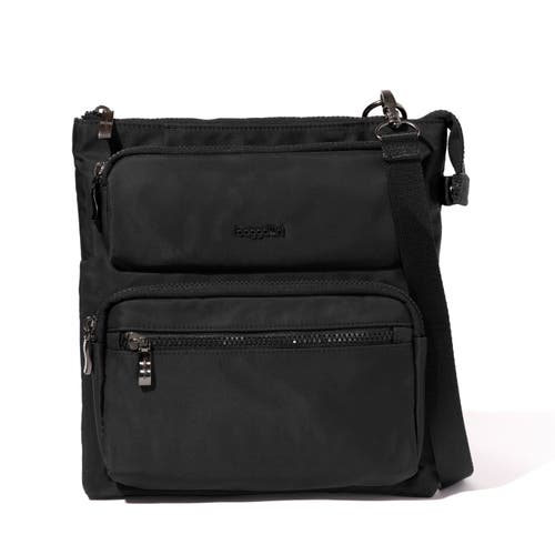Baggallini Nolita Crossbody Bag With Rfid Wristlet In Black Twill