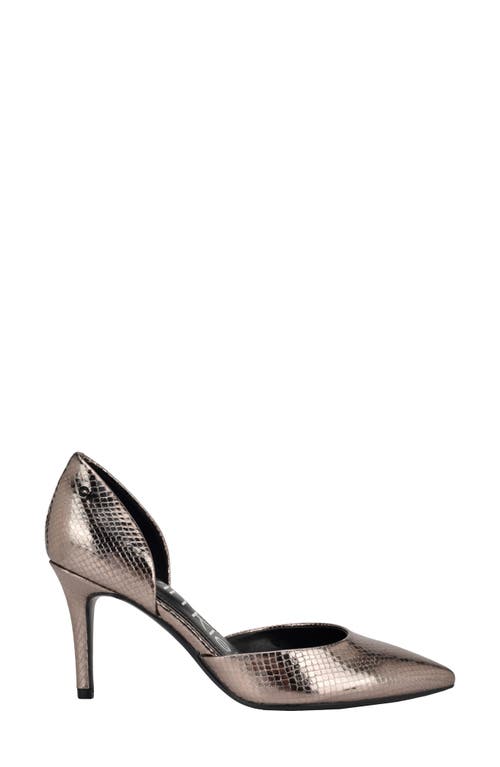 Calvin Klein Gloria D'orsay Pump In Metallic Pewter