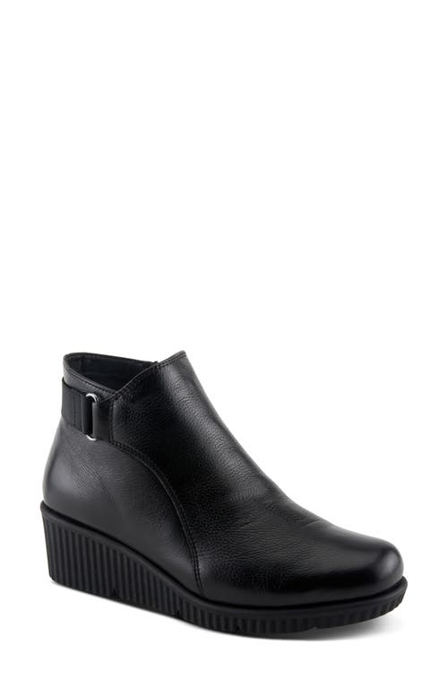 Shop Spring Step Abruzzo Platform Wedge Bootie In Black