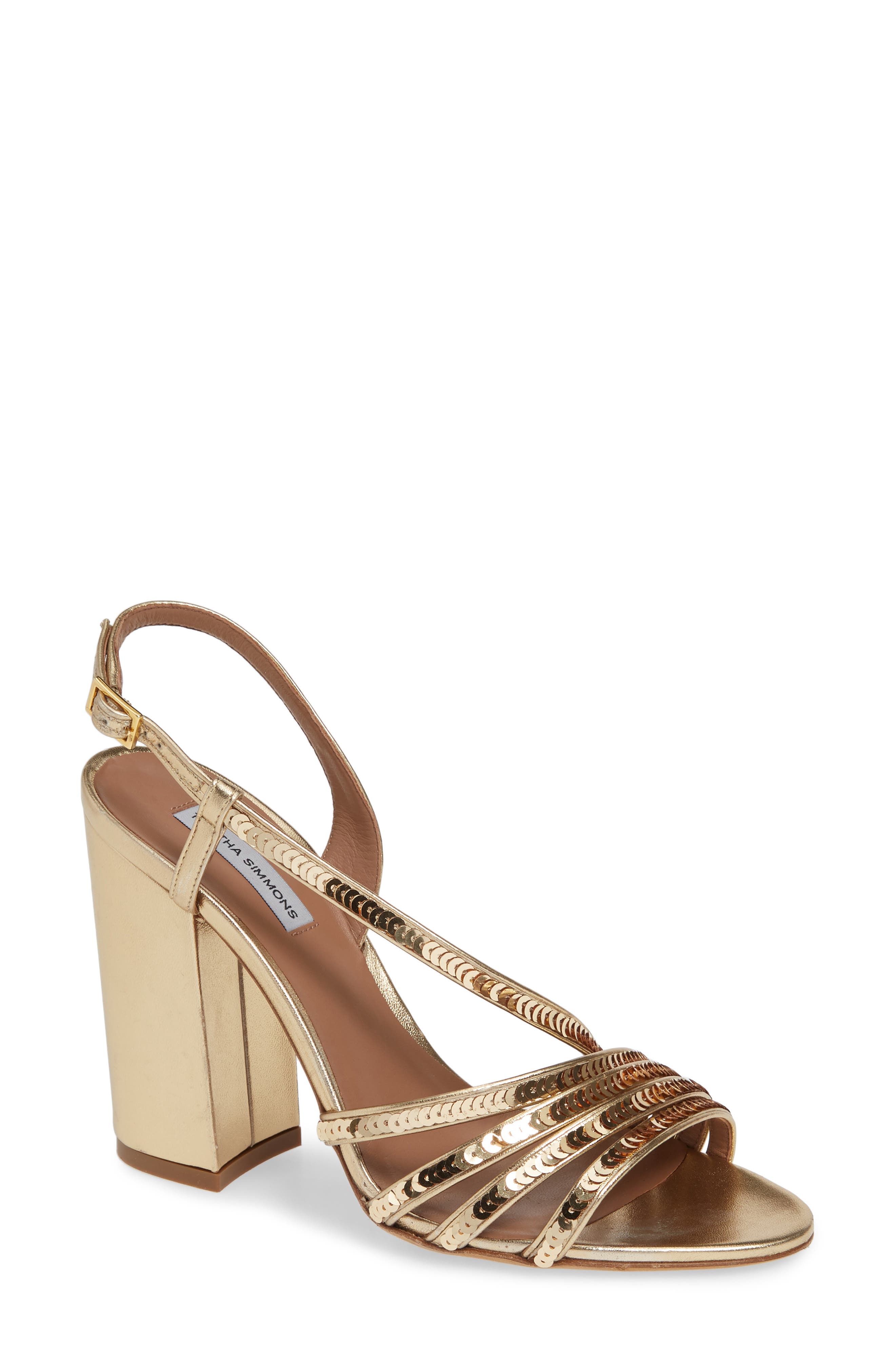 Tabitha Simmons Viola Sequin Embellished Sandal, Metallic