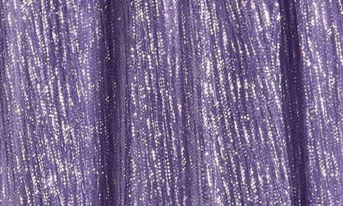 Shop Zunie Kids' Flutter Sleeve Plissé Party Dress In Lilac