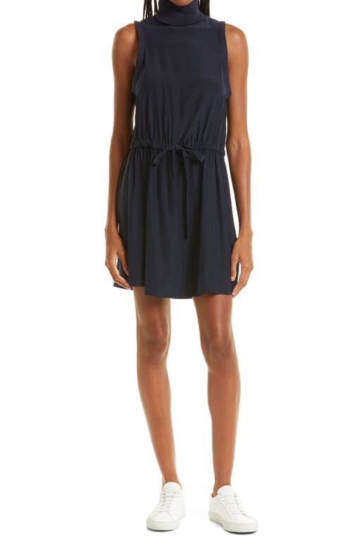 Cinq à Sept Lonny Silk Turtleneck Minidress in Navy at Nordstrom, Size Small