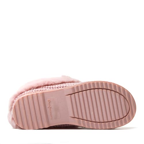 Dearfoams Women's Hannah Festive Knit Clog Slipper In Pale Mauve