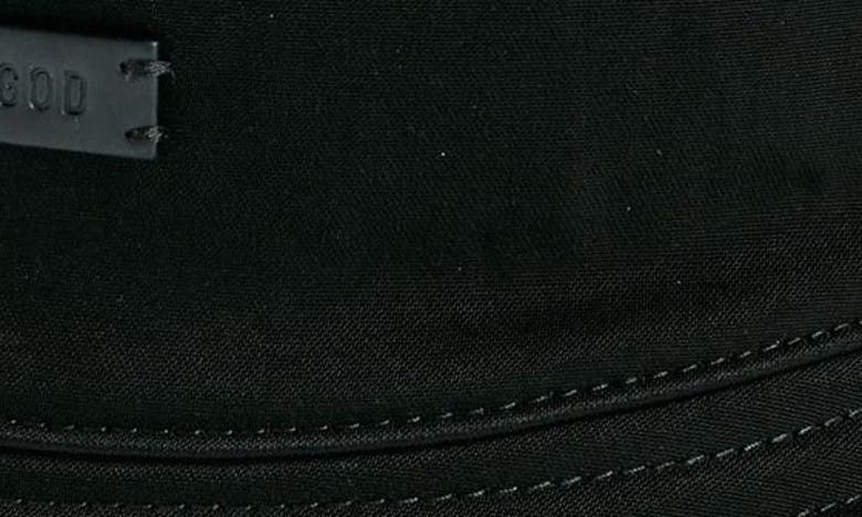 Shop Fear Of God Logo Nylon Bucket Hat In Black