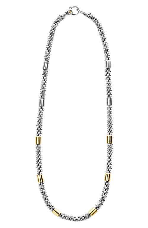 LAGOS Caviar Rope Collar Necklace in Silver/Gold at Nordstrom