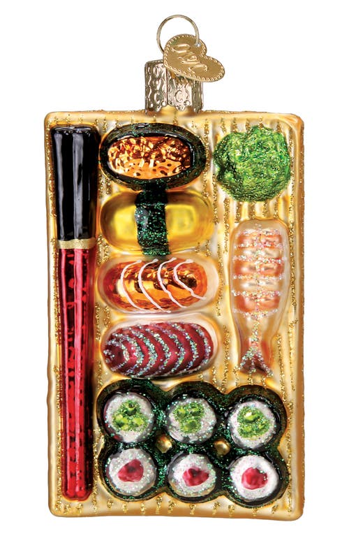 Old World Christmas Sushi Platter Ornament In Gold/red/green