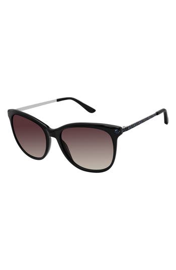 Isaac Mizrahi New York 55mm Square Sunglasses In Black