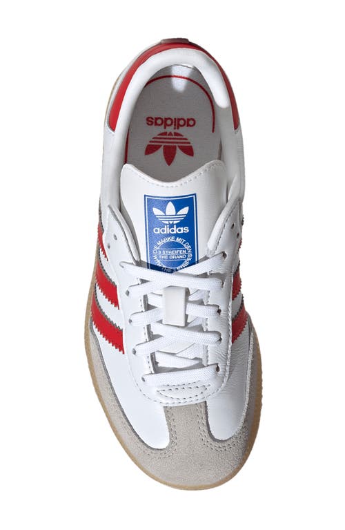 Adidas Originals Adidas Kids' Samba Sneaker In White/collegiate Red/gum