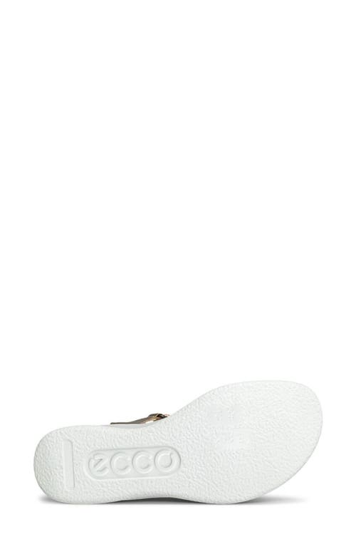 Shop Ecco Flowt Water Resistant Wedge Sandal In Pure White Gold