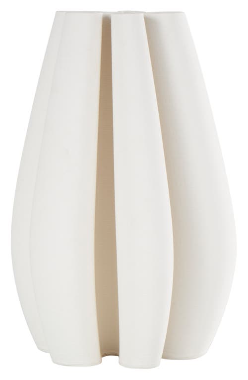 VIVIAN LUNE HOME VIVIAN LUNE HOME WHITE CERAMIC VASE