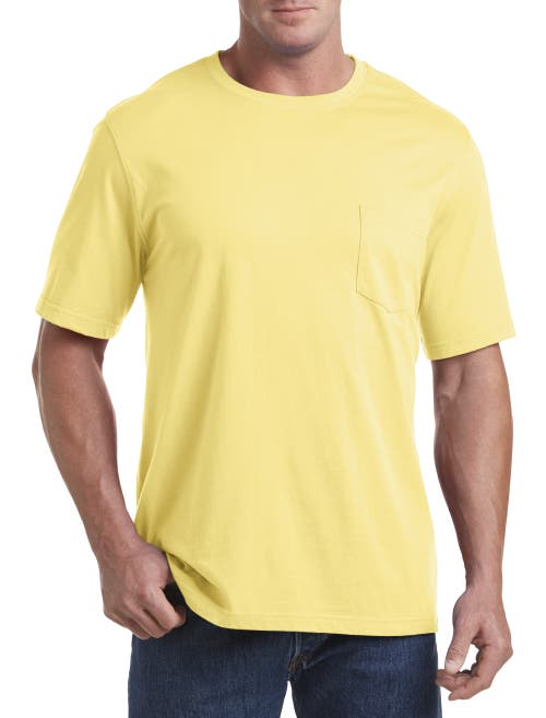 Shop Harbor Bay By Dxl Moisture-wicking Pocket T-shirt In Popcorn Yellow